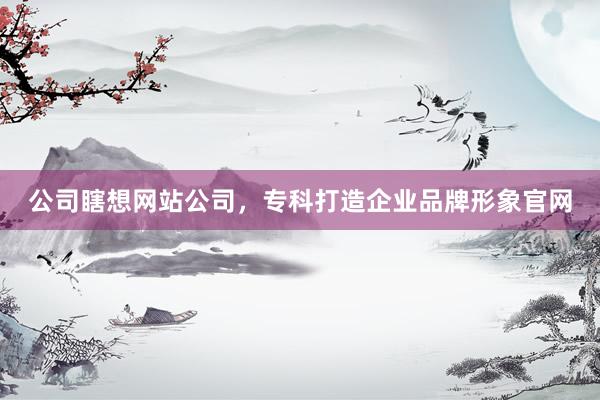 公司瞎想网站公司,专科打造企业品牌形象官网